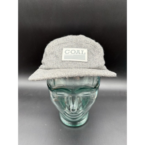 Coal Headwear Gray Wool 5 Panel Cap Since 2002 Patch Adjustable Vintage - Picture 3 of 9